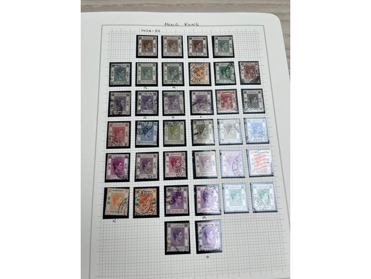 holding on album pages, better including QV used stamp to 96c, KGV Silver Jubilee, KGVI Silver Wedding, etc. Large quantity. 